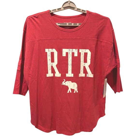 boxercraft Tops - Boxercraft Alabama Crimson Tide RTR Elephant Spirit Jersey Red Womens Large NWT
